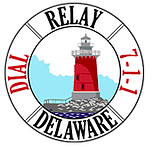 Delaware TRS logo with red lighthouse in center