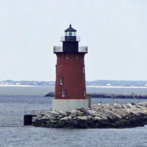 red lighthouse by Lewes