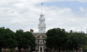 Delaware State Capitol building in Dover (front side showing main entrance)
