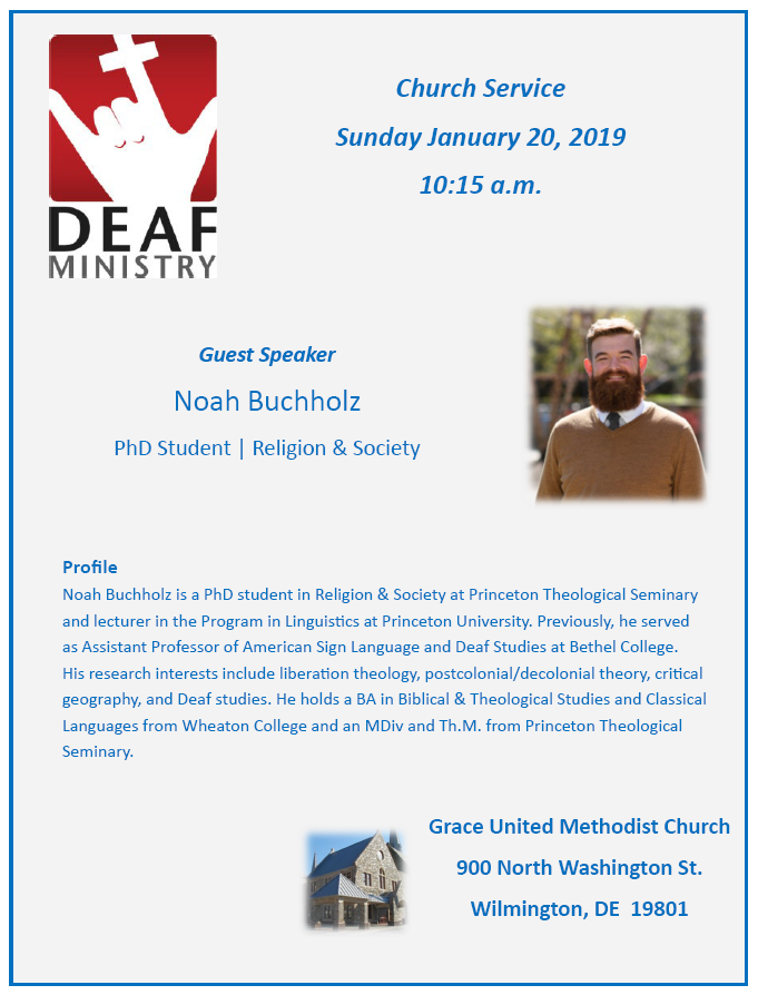 Church Service Sunday January 20, 2019 10:15 a.m.