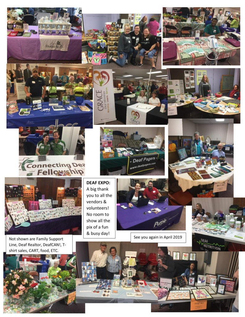 Last years booths at Deaf Expo (2018), not all shown.