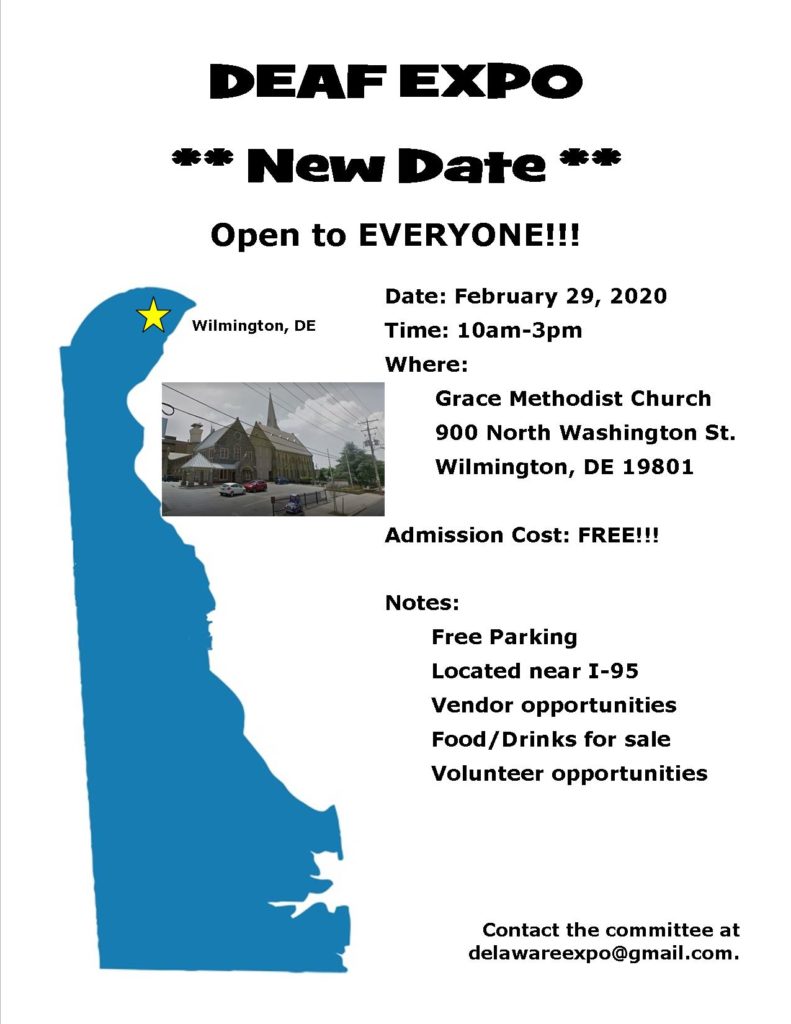 Delaware Deaf Expo on Feb. 29, 2020 at Grace Church in Wilmington