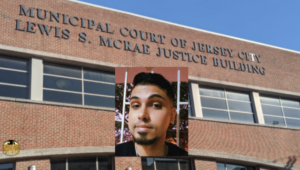 Ryan Cuevas and the Jersey City Municipal Court. Inset photo via Facebook.