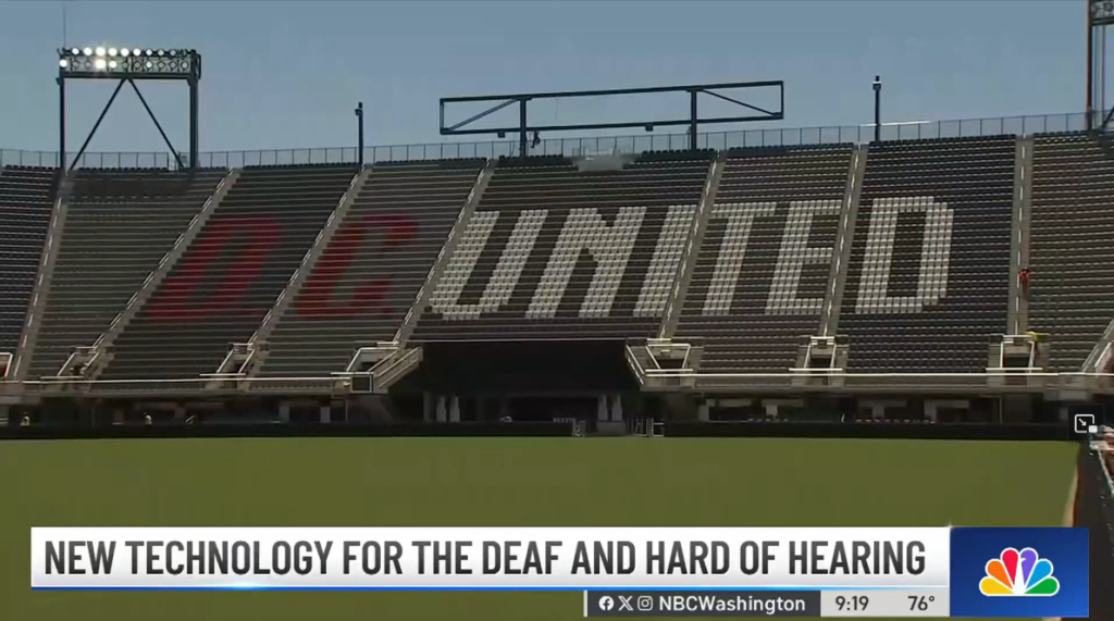 DC United stadium captioning placement example