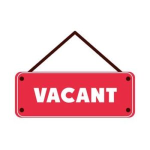 Vacant sign board in white with red background. Source: https://www.vecteezy.com/vector-art/6161206-vacant-signboard-icon